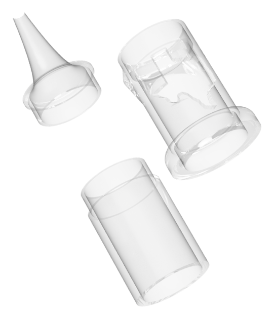 Modular needle cartridge exploded view