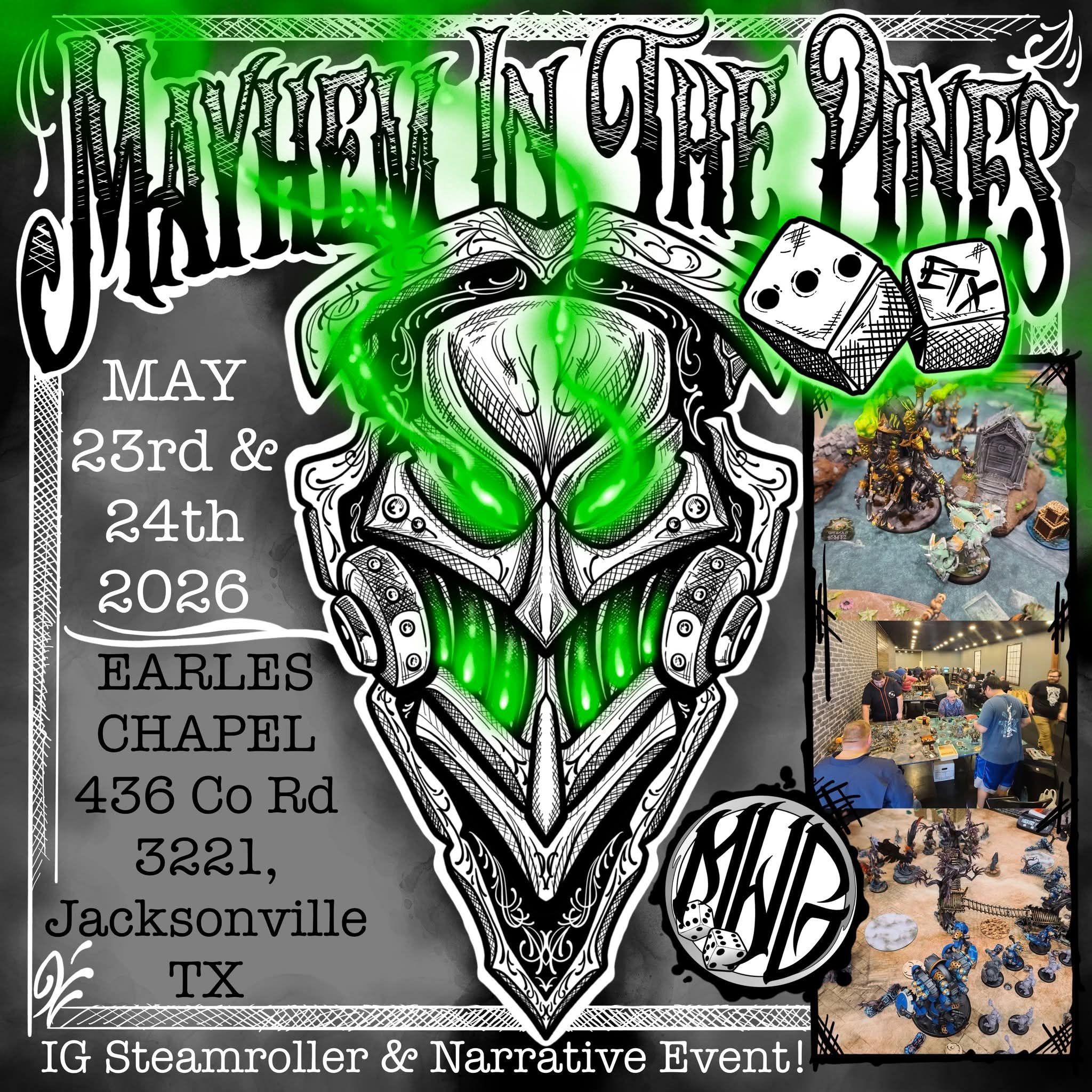 Mayhem in the Pines event print run